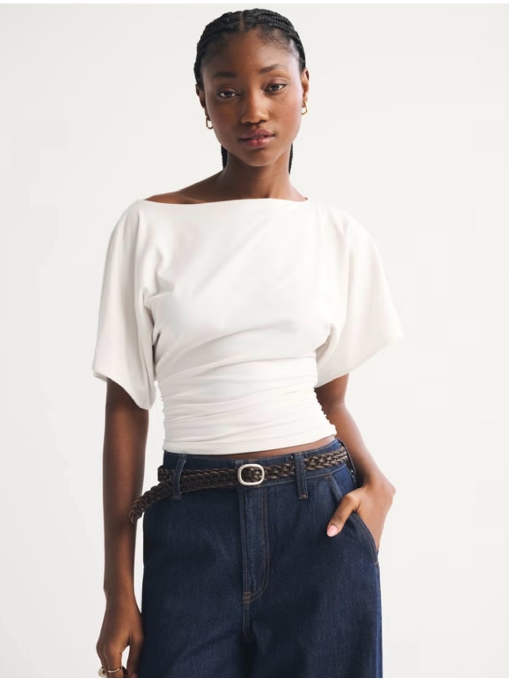 Abercrombie & Fitch Flutter Sleeve Top Size Small